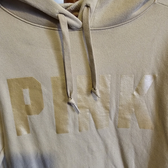 LAST CHANCE! PINK VS Beige Hoodie Size XS - Picture 2 of 7